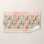 サンゴストライプのフローラバスタオルセット バスタオルセット (ハンドタオル)