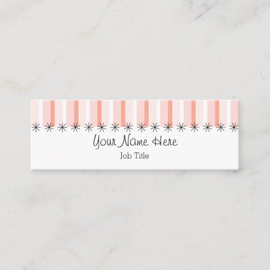サンゴストライプの名刺のスキニー スキニー名刺 (正面)