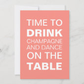 サンゴタイポグラフィ21歳の誕生日招待状 招待状 (正面)