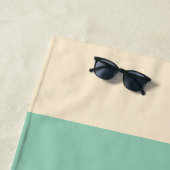 サンゴターコイズイエローベージュストライプズ ビーチタオル (インサイチュ)