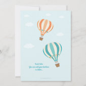 サンゴターコイズホットエアバルーン招待状 招待状 (裏面)