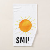 サンゴターコイズホワイトサンシャインタイポグラフィ バスタオルセット (ハンドタオル)