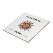 サンゴッドクール顔の頭を表す漫画のタトゥー タイル (側面)