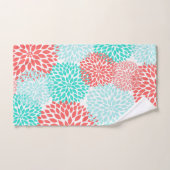 サンゴティール(緑がかった色)アクアダリアフローラバスデコール バスタオルセット (ハンドタオル)