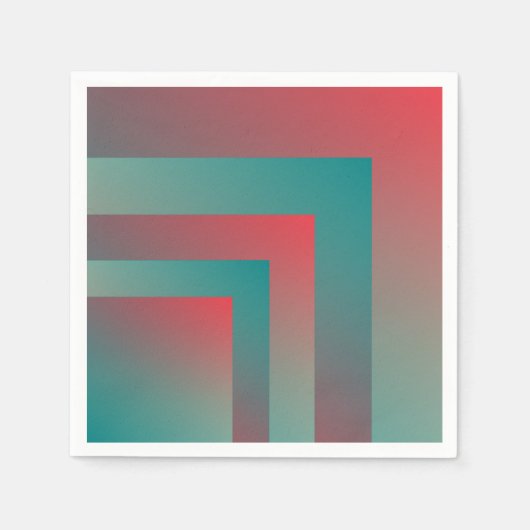 サンゴティール（緑がかった色）シェード スタンダードカクテルナプキン (正面)