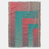 サンゴティール（緑がかった色）シェード スローブランケット (正面縦)