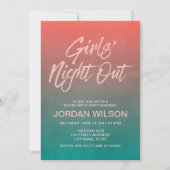 サンゴティール（緑がかった色）バチェロレッテガールズナイトアウト招待状 招待状 (正面)