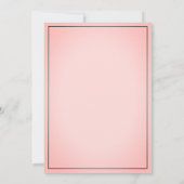 サンゴティール(緑がかった色)ピンクハミングバードフローラベビーシャワー 招待状 (裏面)