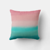 サンゴティール(緑がかった色)水彩 クッション (裏面)