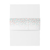 サンゴティール（緑がかった色）白紙吹雪結婚ドットの腹部バンド 招待状ベリーバンド (裏面例)