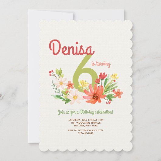 サンゴデイジー招待状 招待状 (正面)