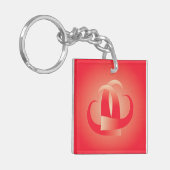 サンゴハートの抱擁 キーホルダー (正面左)