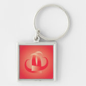 サンゴハートの抱擁 キーホルダー (正面)