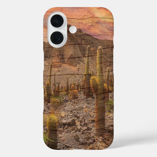 サンゴバナオカタチバナの木目に溶け込む夕焼けの写真 Case-Mate iPhoneケース (裏面)