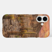 サンゴバナオカタチバナの木目に溶け込む夕焼けの写真 Case-Mate iPhoneケース (裏面 (横))