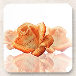 サンゴバラの花と楽譜 コースター