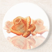 サンゴバラの花と楽譜 コースター (正面)