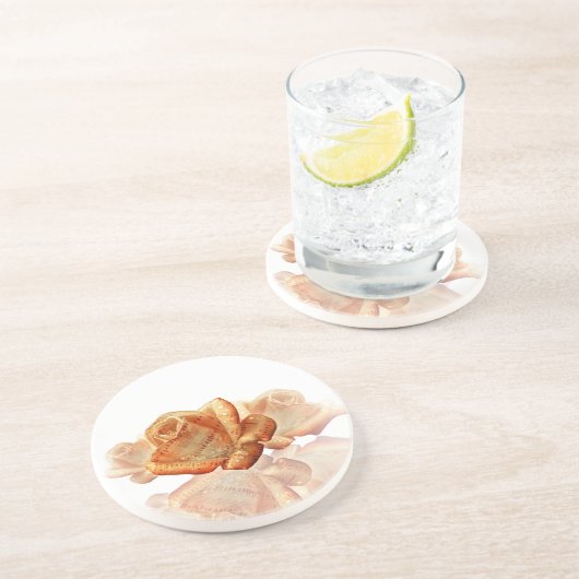 サンゴバラの花と楽譜 コースター (側面)