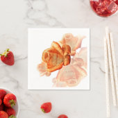 サンゴバラの花と楽譜 スタンダードカクテルナプキン (インサイチュ)