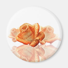 サンゴバラの花と楽譜 マグネット