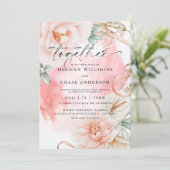 サンゴバラウォーターカラーブーケ 招待状 (スタンド正面)