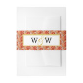 サンゴバラエレガントフローラ結婚のキリスト教徒 招待状ベリーバンド (正面例)