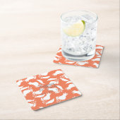 サンゴバラサイロパターン スクエアペーパーコースター (インサイチュ)