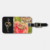 サンゴバラフローラデザイン |カスタマイズ ラゲッジタグ (正面横)