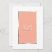 サンゴバラフローラ金ゴールド縁どブライダルシャワー 招待状 (裏面)