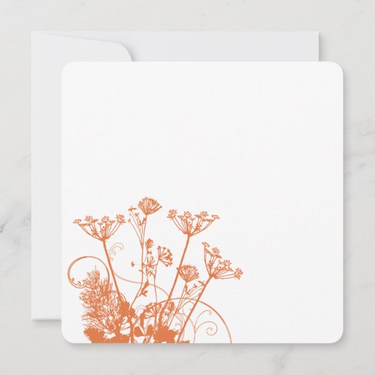 サンゴバラワイルドフラワーズ結婚式招待状 招待状 (裏面)