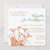 サンゴバラワイルドフラワーズ結婚式招待状 招待状 (正面)