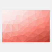 サンゴバラ幾何メッシュグラデーションパターン ラッピングペーパーシート (正面)