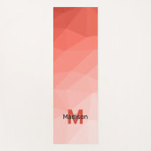 サンゴバラ幾何メッシュグラデーション模様モノグラム ヨガマット (正面)