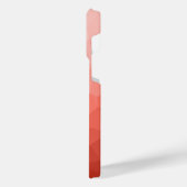 サンゴバラ幾何メッシュグラデーション模様モノグラム iPhoneケース (左側面)