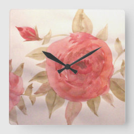サンゴバラ時計 スクエア壁時計