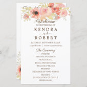 サンゴバラ結婚の旅程プログラム紙シート (正面/裏面)