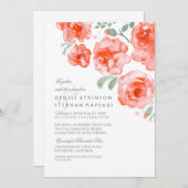 サンゴバラ結婚ズ-水彩招待状 招待状 (正面/裏面)