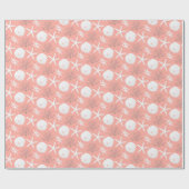 サンゴバラ金ゴールドヒトデ沿岸クリスマス ラッピングペーパー (フラット)