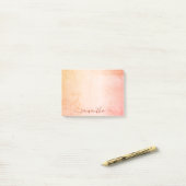 サンゴバラ金ゴールドピンク素朴な大理石グラムモノグラム ポストイット (デスク上)