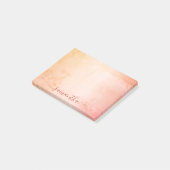 サンゴバラ金ゴールドピンク素朴な大理石グラムモノグラム ポストイット (アングル)