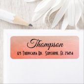 サンゴパーソナライズされた勾配差出人住所ラベル ラベル (インサイチュ)