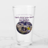 サンゴパーソナライズされた海洋生物ビールガラスパパ タンブラーグラス (裏面)