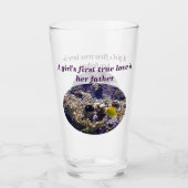 サンゴパーソナライズされた海洋生物ビールガラスパパ タンブラーグラス (正面)