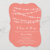 サンゴパーティー灯の卒業招待状 招待状 (正面/裏面)