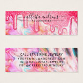 サンゴパールオパールグリッタードリップスイヤリングディスプレイ (正面&裏面)