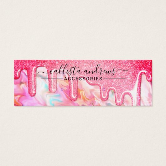 サンゴパールオパールグリッタードリップスイヤリングディスプレイ (正面)