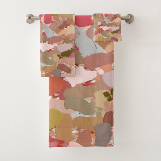 サンゴビーズ絵を描（ばちゃばちゃ）跳ねる5050 バスタオルセット (インサイチュ)