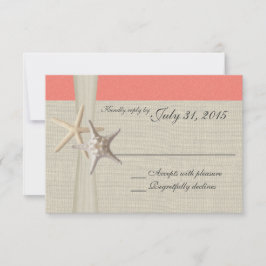 サンゴビーチとBurlap応答カード 出欠カード