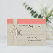 サンゴビーチとBurlap応答カード 出欠カード (スタンド正面)