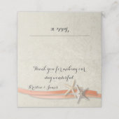 サンゴビーチヒトデとリボン プレイスカード (外部開封)